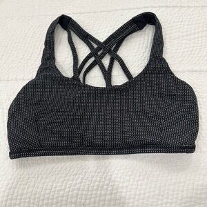 Lululemon Black Strappy Sports Bra